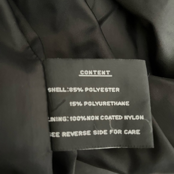 Fleet Street Black Pea Coat size large - Picture 6 of 8